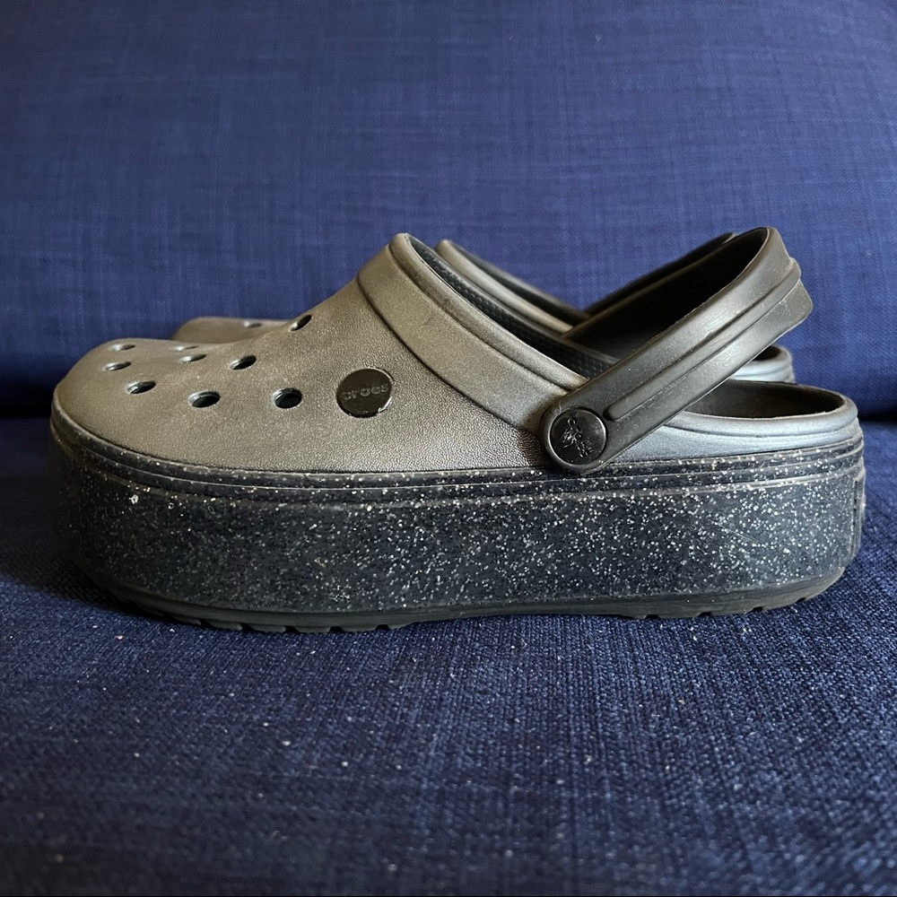 Glittery platform crocs ✨🪩